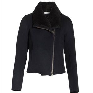 VINCE Shearling Double Face Wool Jacket